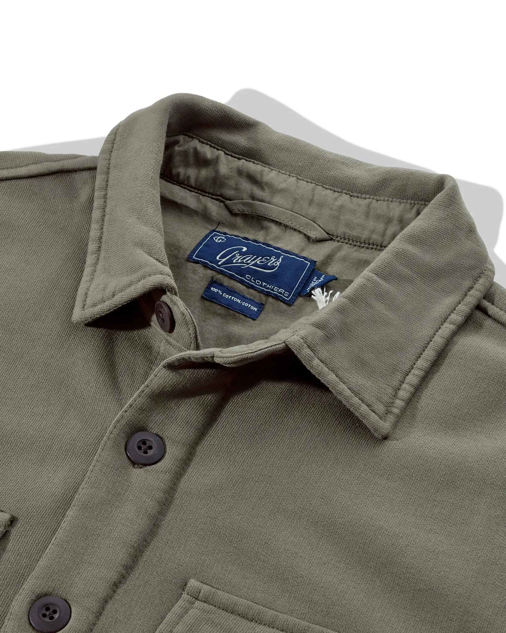 Defender Terry CPO Jacket - Faded Olive Flexible Daily Fit