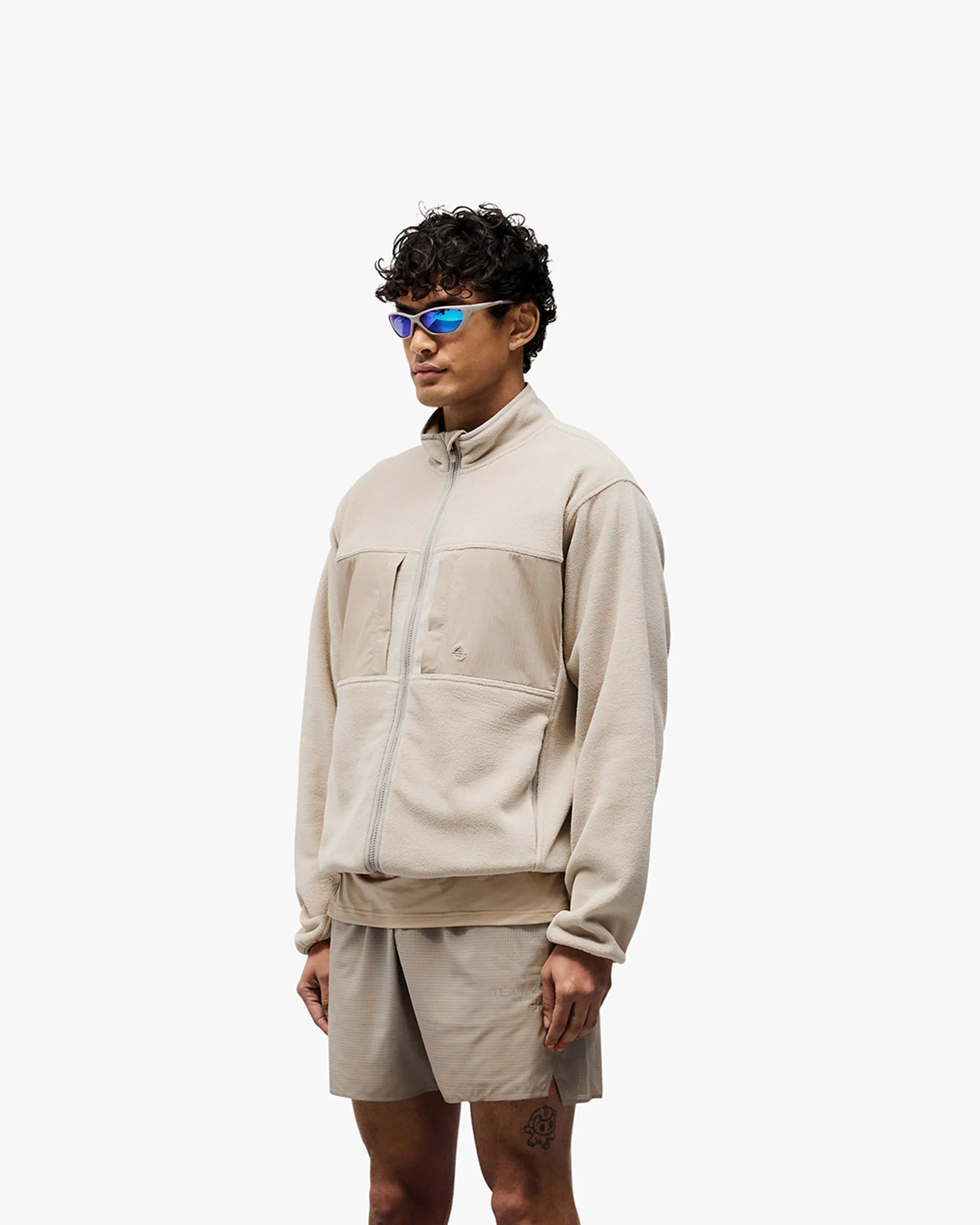 247 Polar Panelled Fleece - Pebble Contoured Back Panel SeamlessShoulderPanels