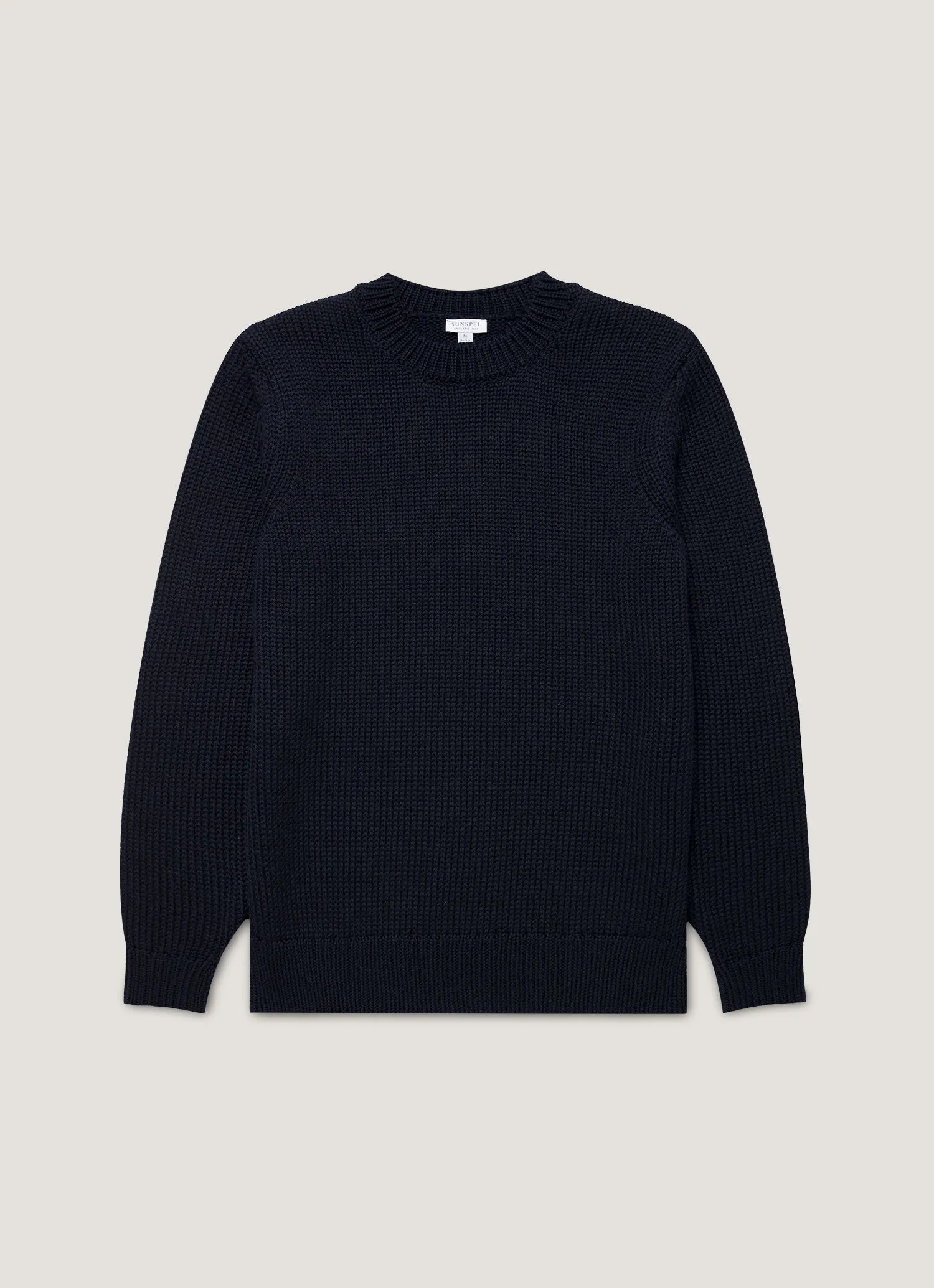 Off Duty Men's Fisherman Jumper in Navy