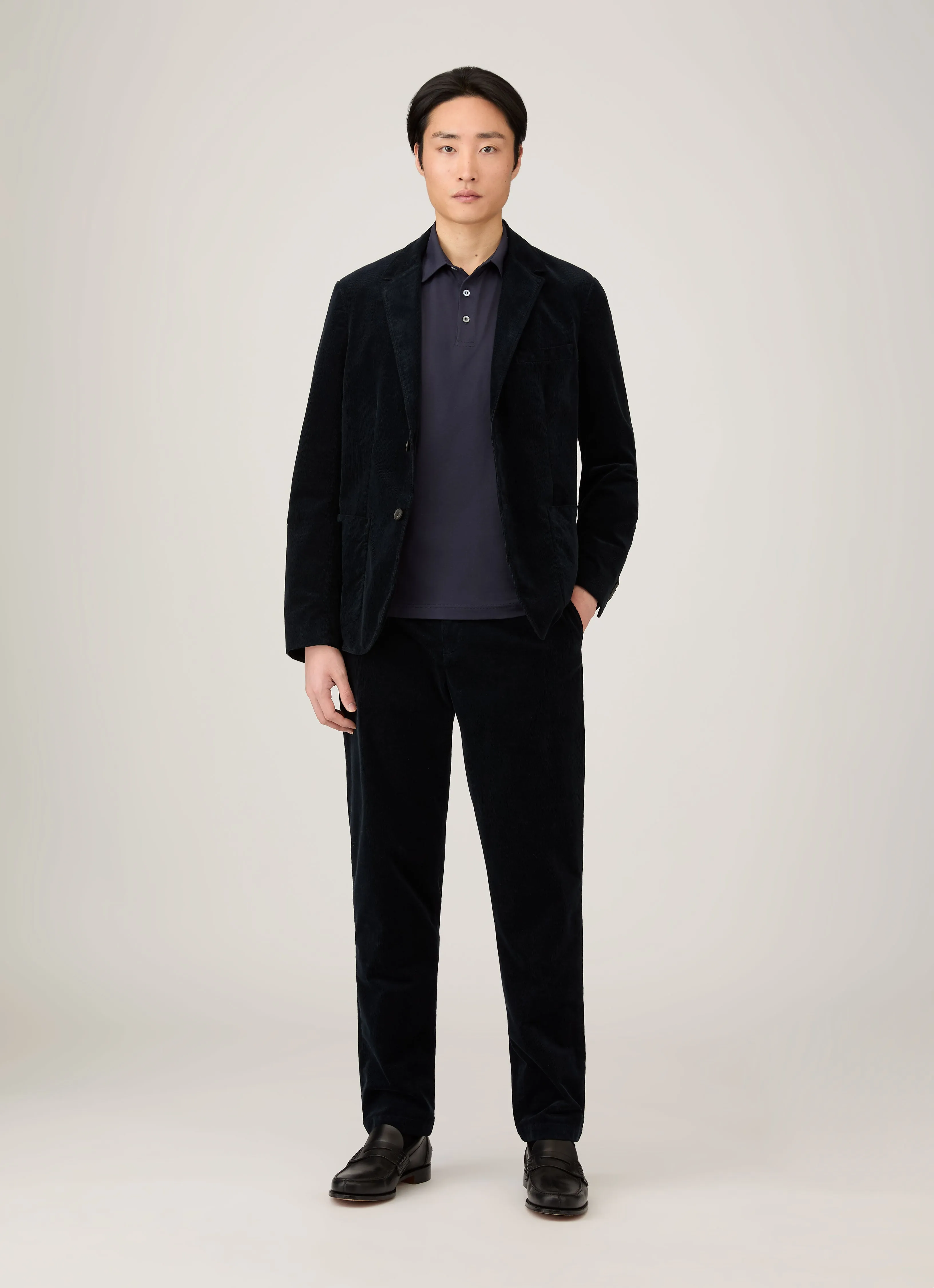 Men's Corduroy Blazer in Navy MoistureWickingTechnology