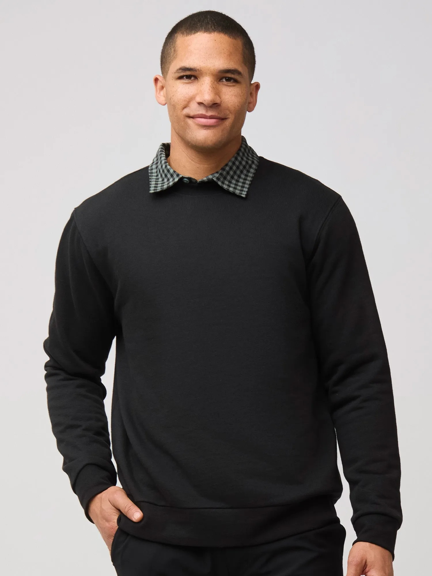 Black Crew Sweatshirt product stain resistant convenience