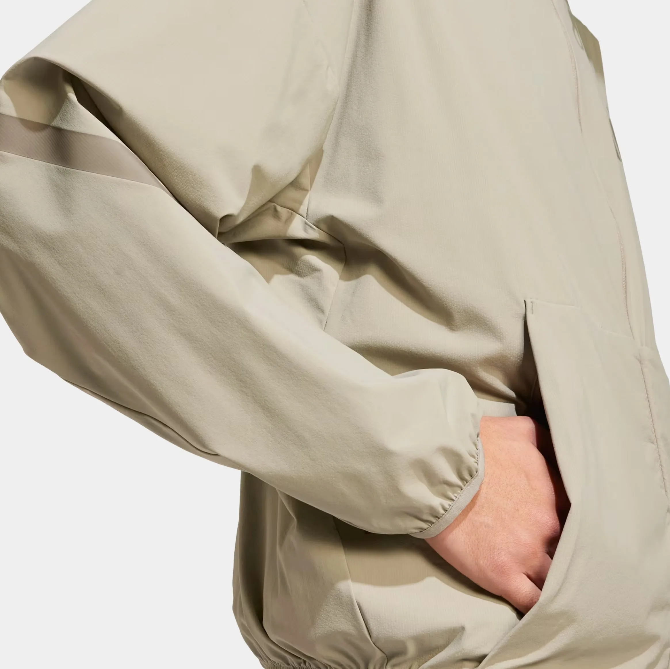 Graphic Art snowboarding suitable Z.N.E Woven Track Full Zip Mens Jacket (Beige)