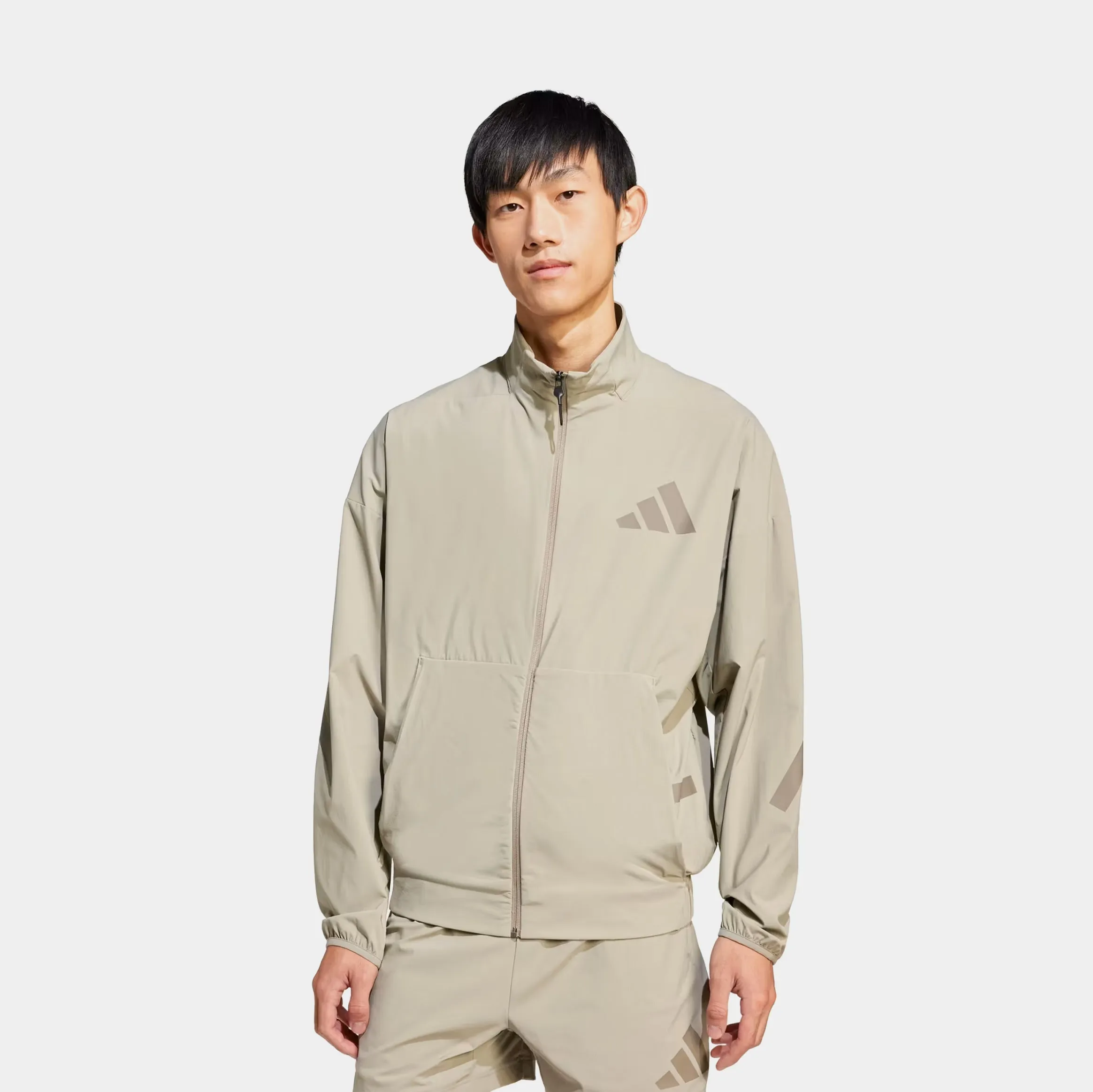 product development Z.N.E Woven Track Full Zip Mens Jacket (Beige)