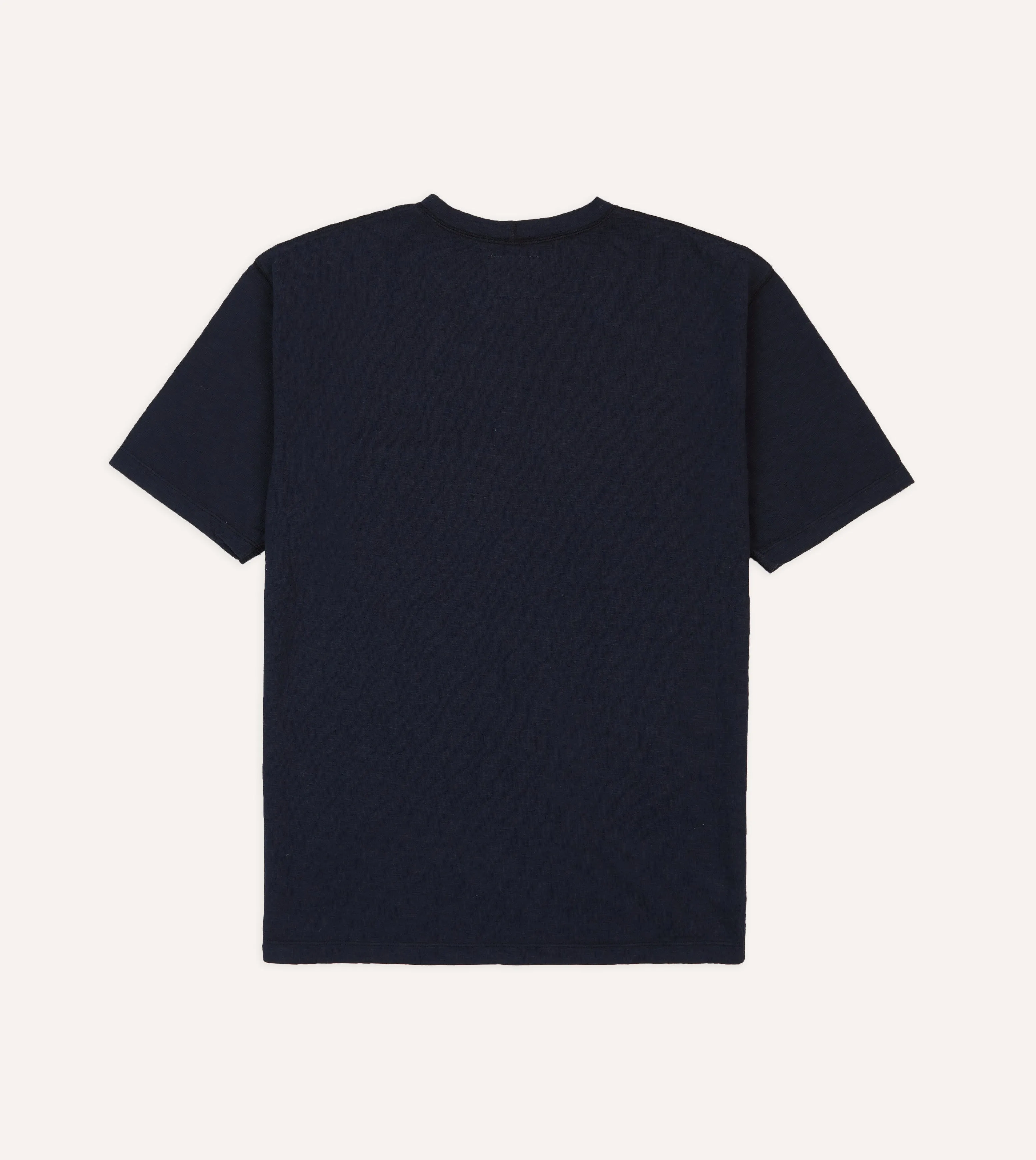 Navy Flam?? Cotton Crew Neck Hiking T-Shirt Slim Fit Design