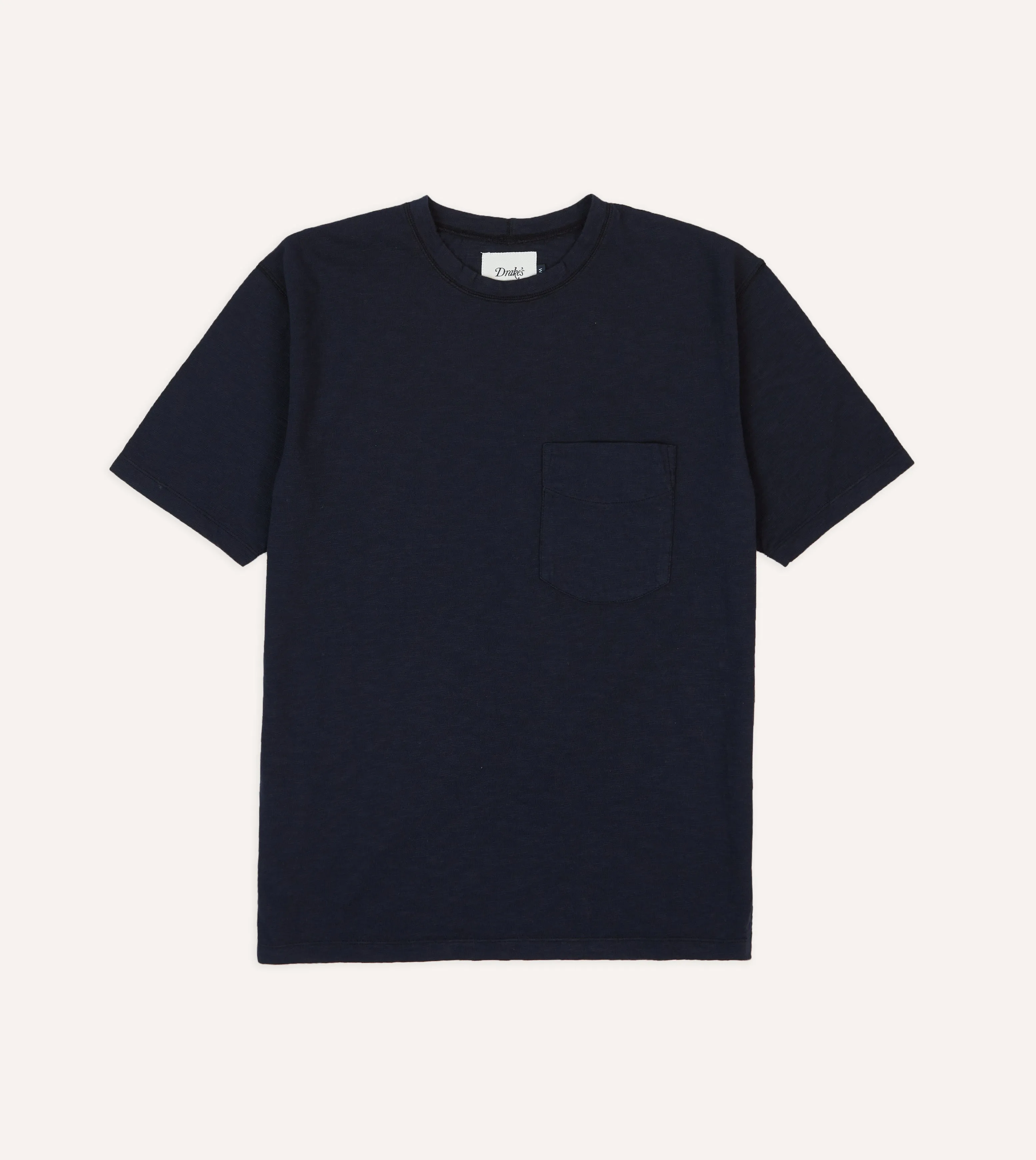 Navy Flam?? Cotton Crew Neck Hiking T-Shirt Seasonal Staple Versatile and Comfortable