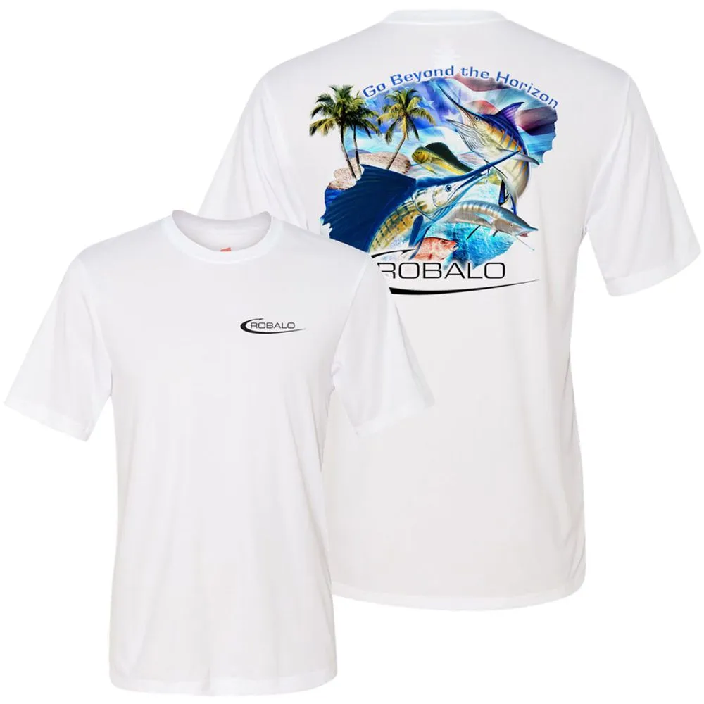 RBS74 Robalo Cool Dri Short Sleeve Fish Graphic Tee Kids playfulness Effortless Wear Fit
