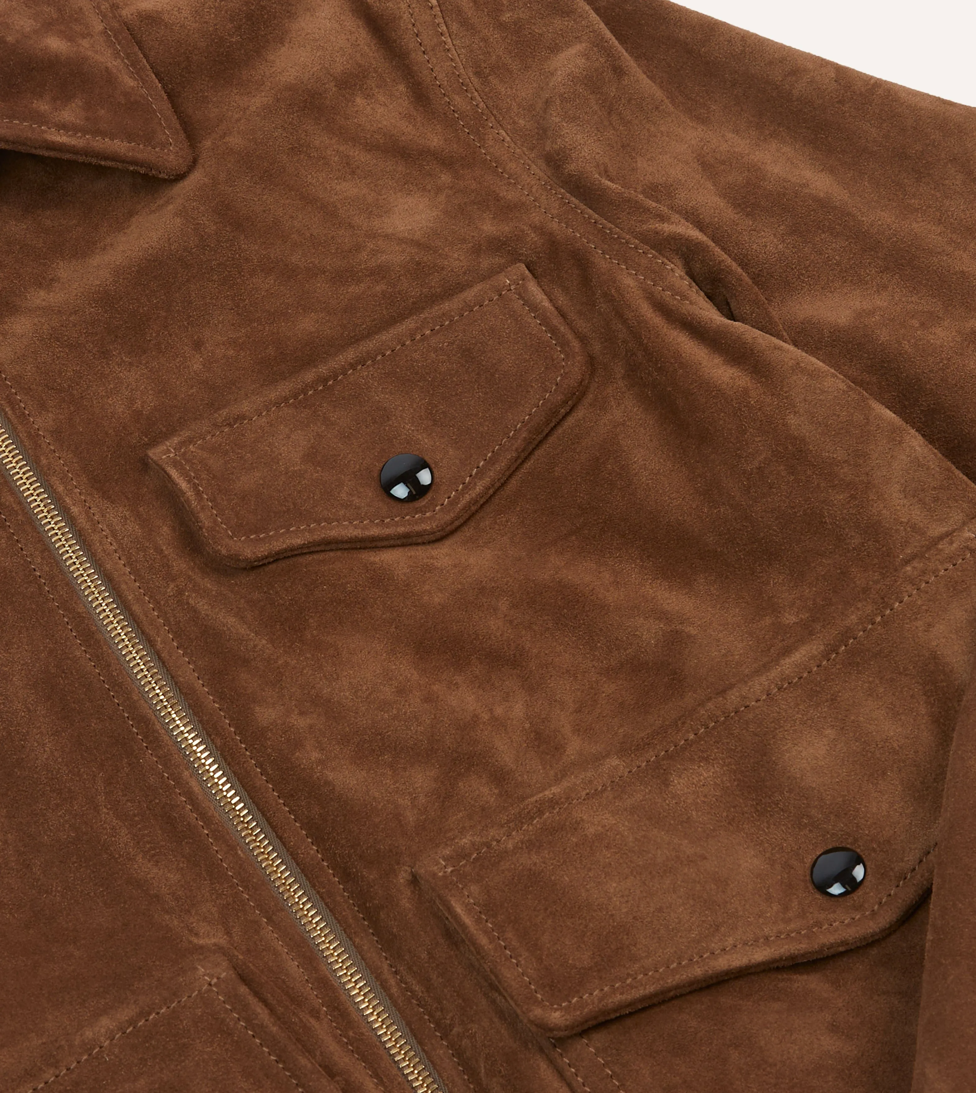 Tobacco Heavyweight Suede A-2 Bomber Jacket Weather Friendly