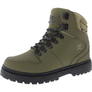 Mens Water Resistant Combat & Lace-Up Boots Double Stitched Seams Refined Layer