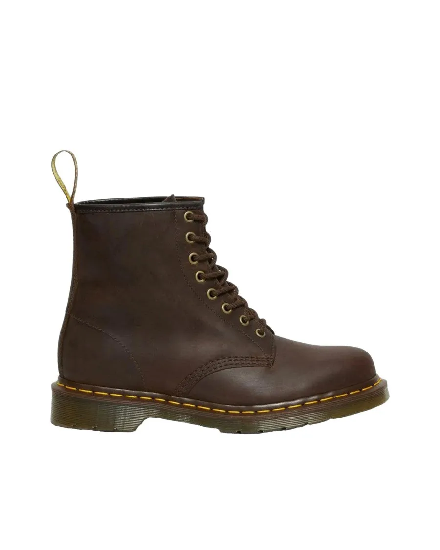 Shine Coat Full Grain 1460 Dark Brown Lace-Up Combat Boots