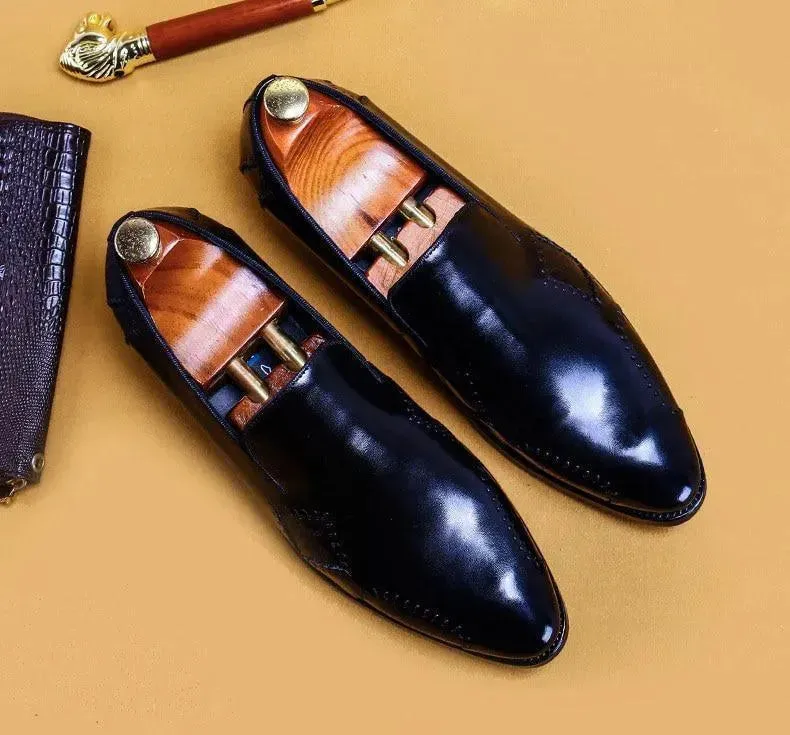 Tomasso Leather Loafer Shoes For Men Open Way