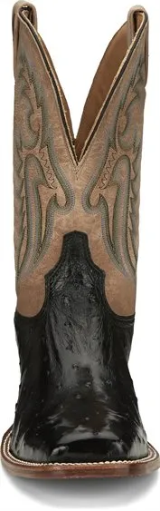 Comfort Lining Weekend Camping Tony Lama Men's Castillo Full Quill Ostrich Boot-Black