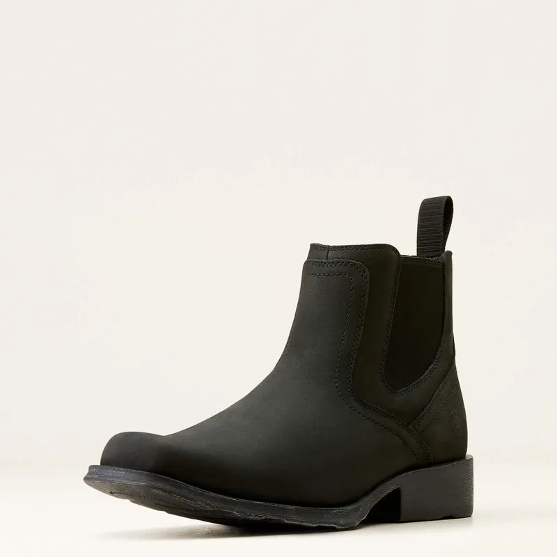 Comfort Lining Weekend Camping Ariat Men's Midtown Rambler Square Toe Western Boot in Matte Black