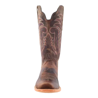 Classic Touch R. Watson Men's Narrow Square Toe Western Boot in Crazy Tan Goat