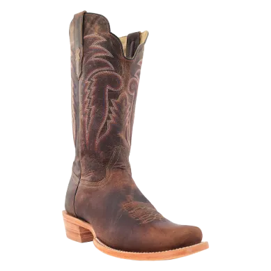 All Weather Outdoor Explorer R. Watson Men's Narrow Square Toe Western Boot in Crazy Tan Goat