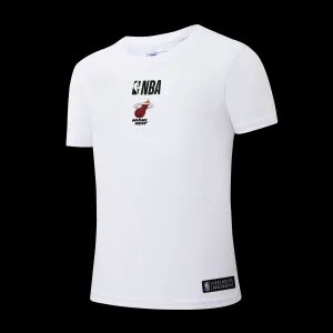 NBA Back Arch Print Long Fit T-Shirt - Miami Heat Dynamic Fit Technology Bonded Armhole