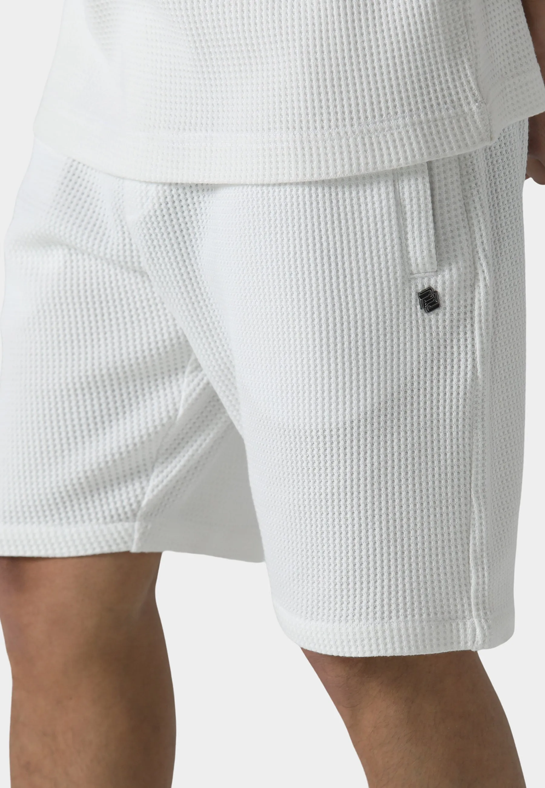 Morlyn Bone White Jog Shorts Snag Free Fabric
