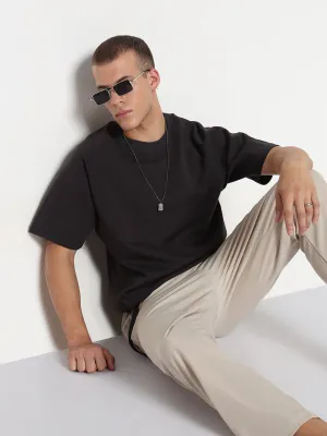 Men's Grey Regular Fit T-Shirt QuickDry Technology