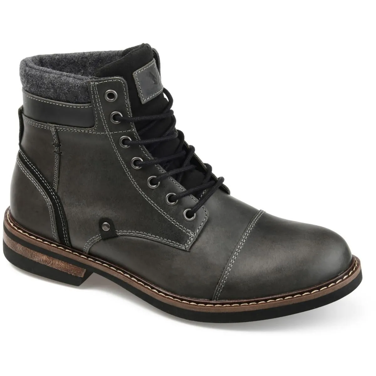 Classic Profile Yukon Mens Leather Lace-Up Ankle Boots