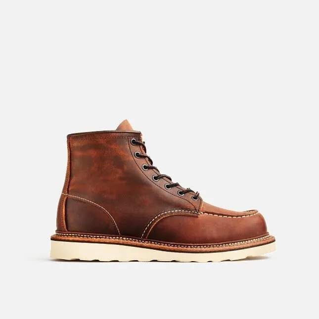 Red Wing Classic 1907 Men's Copper Rough & Tougs Leather Moc Toe 6" Boots Paced Routine