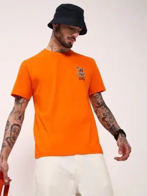 Core Active Men's Orange Solid T-Shirt