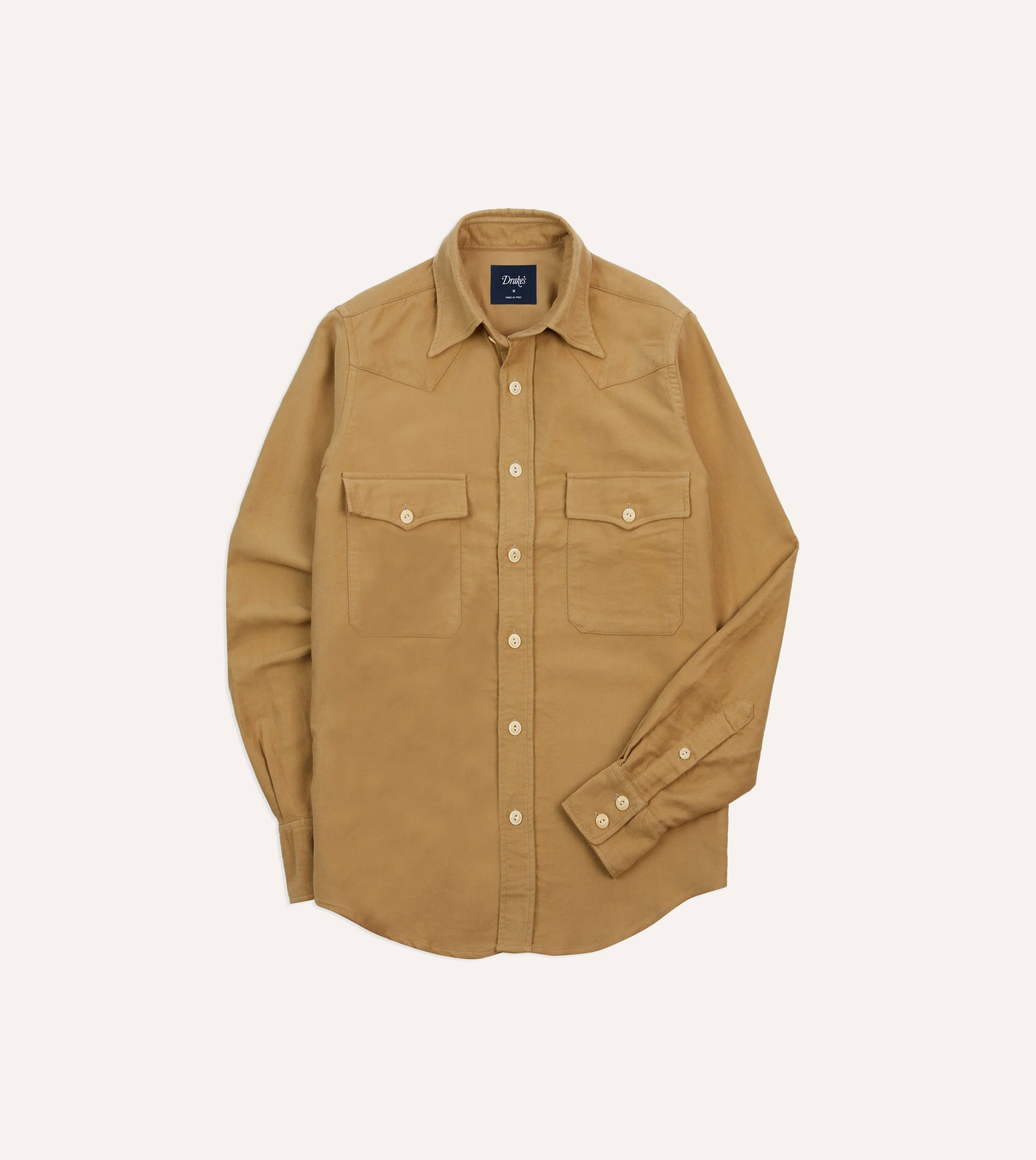Adaptable Sand Moleskin Two-Pocket Western Shirt