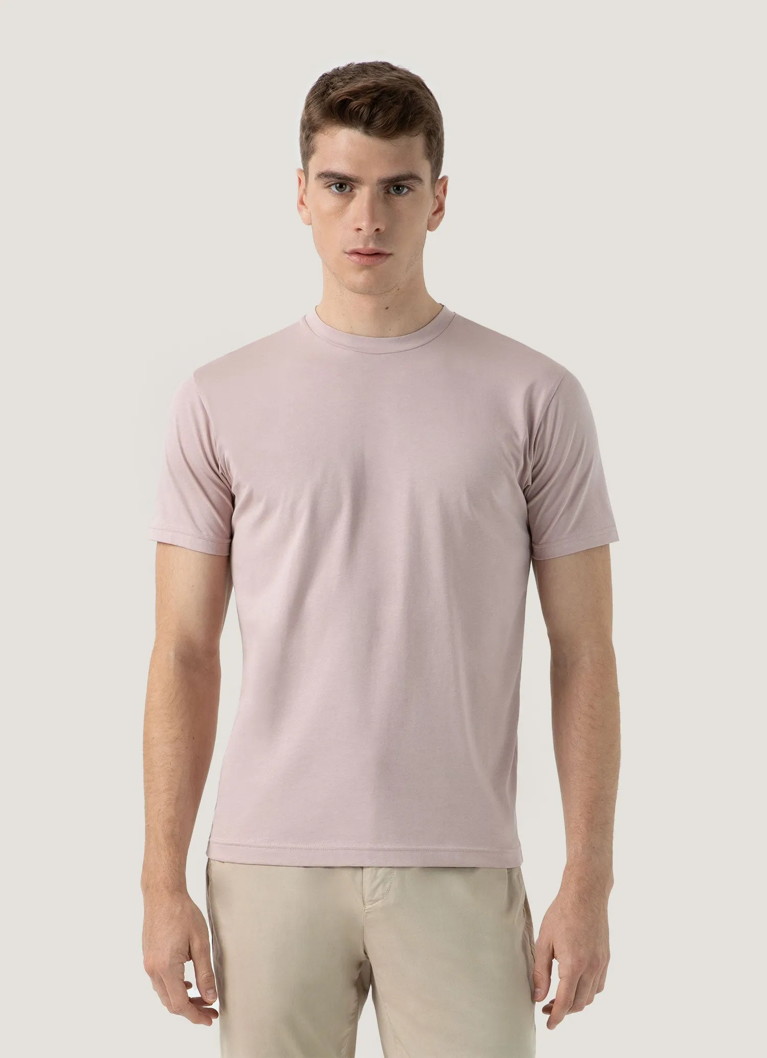 Men's Riviera Midweight T?shirt in Pale Pink Trendy Vibes Wear