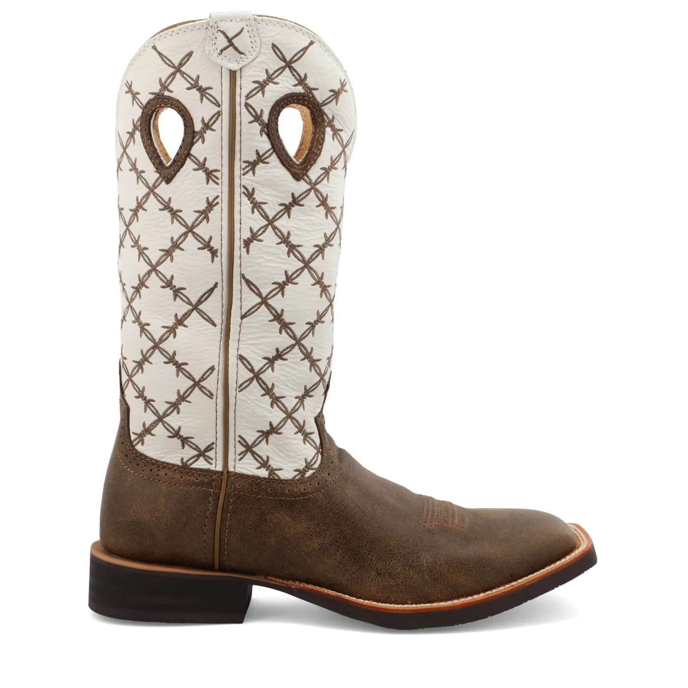 Twisted X Men's 14" Ruff Stock Boot in Bomber & White Functional Design Multi-Season Wear