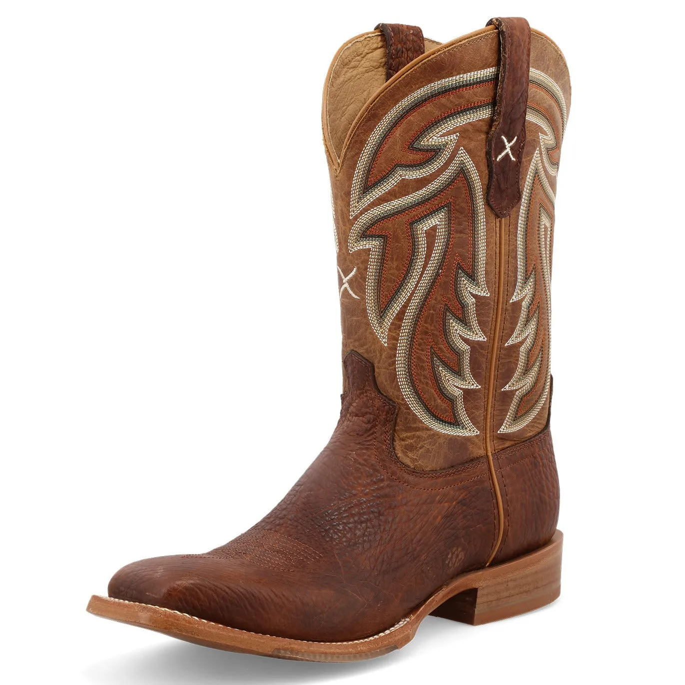 Twisted X Men??s Rancher Boot in Nutmeg/Peanut Cushioned Step Night Travel