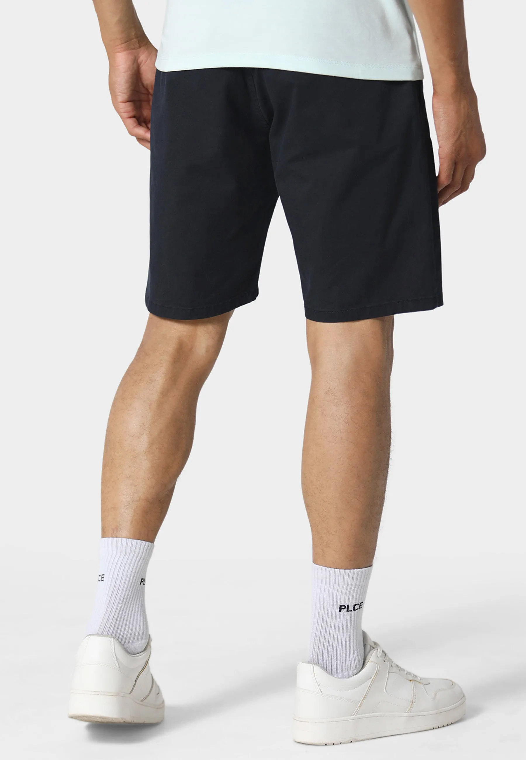 Functional Design Leather Look Tywyn Navy Chino Shorts