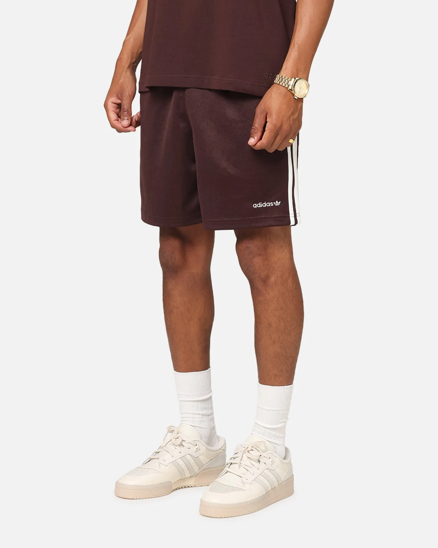 Quick Fit Design Weekend Comfort Adidas Football Shorts Brown