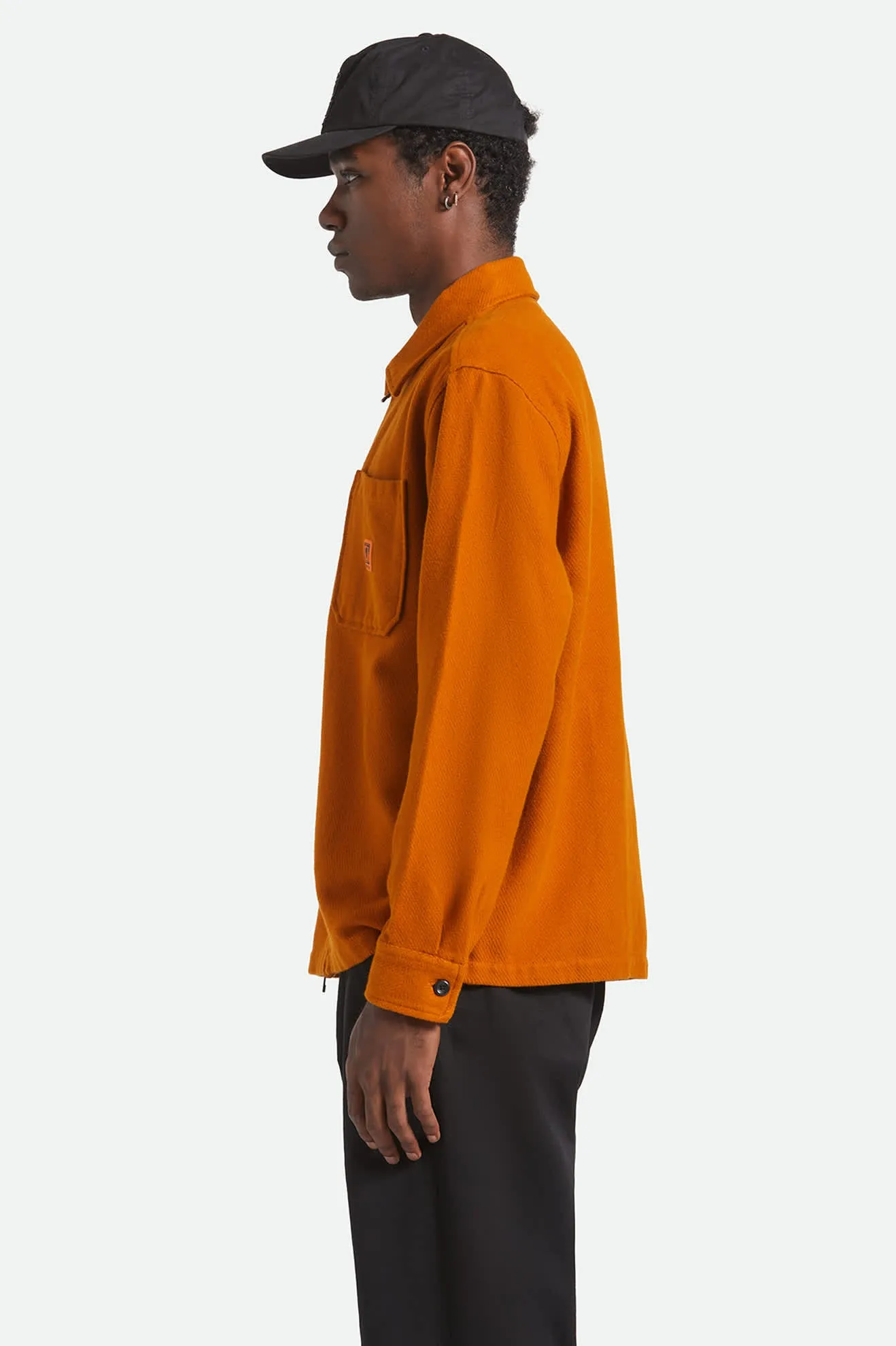 Union Full Zip Flannel - Rustic Caramel SoftshellMaterial Hidden Storage Compartments