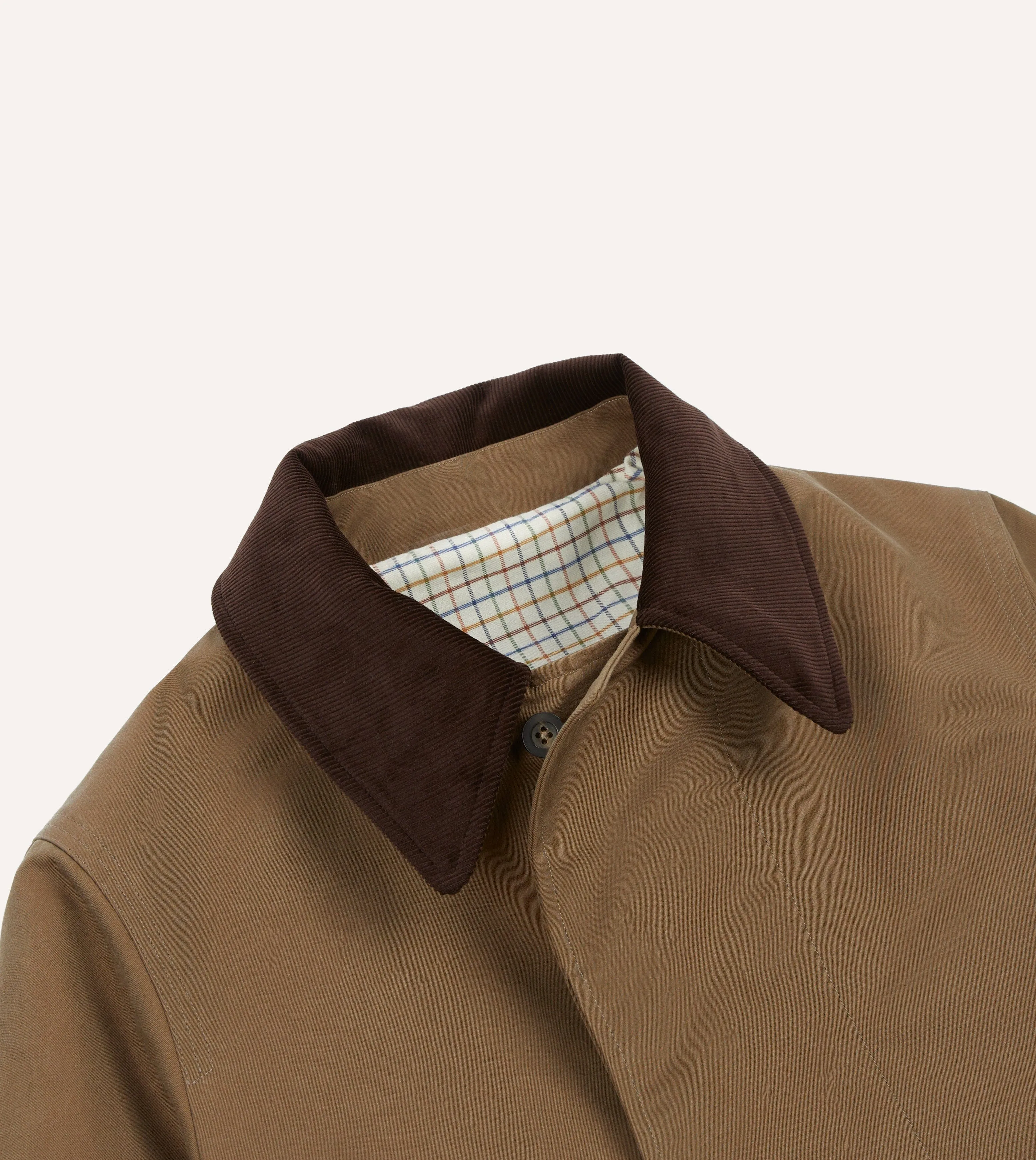 Drake's for Permanent Style Tan Rider's Raincoat mesh ventilation