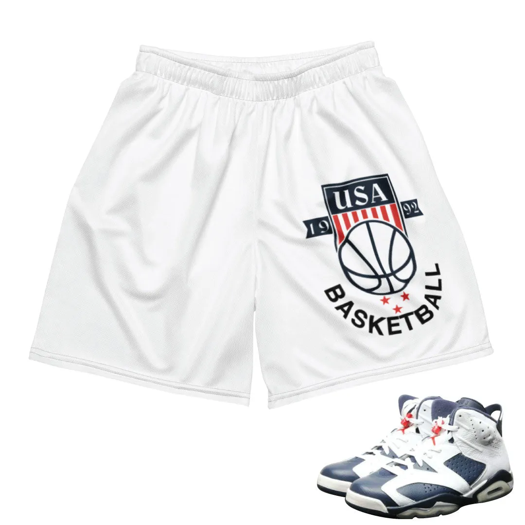 Style Choice Sport Comfort Fit Retro 6 Olympic Dream Team Classic Mesh Shorts