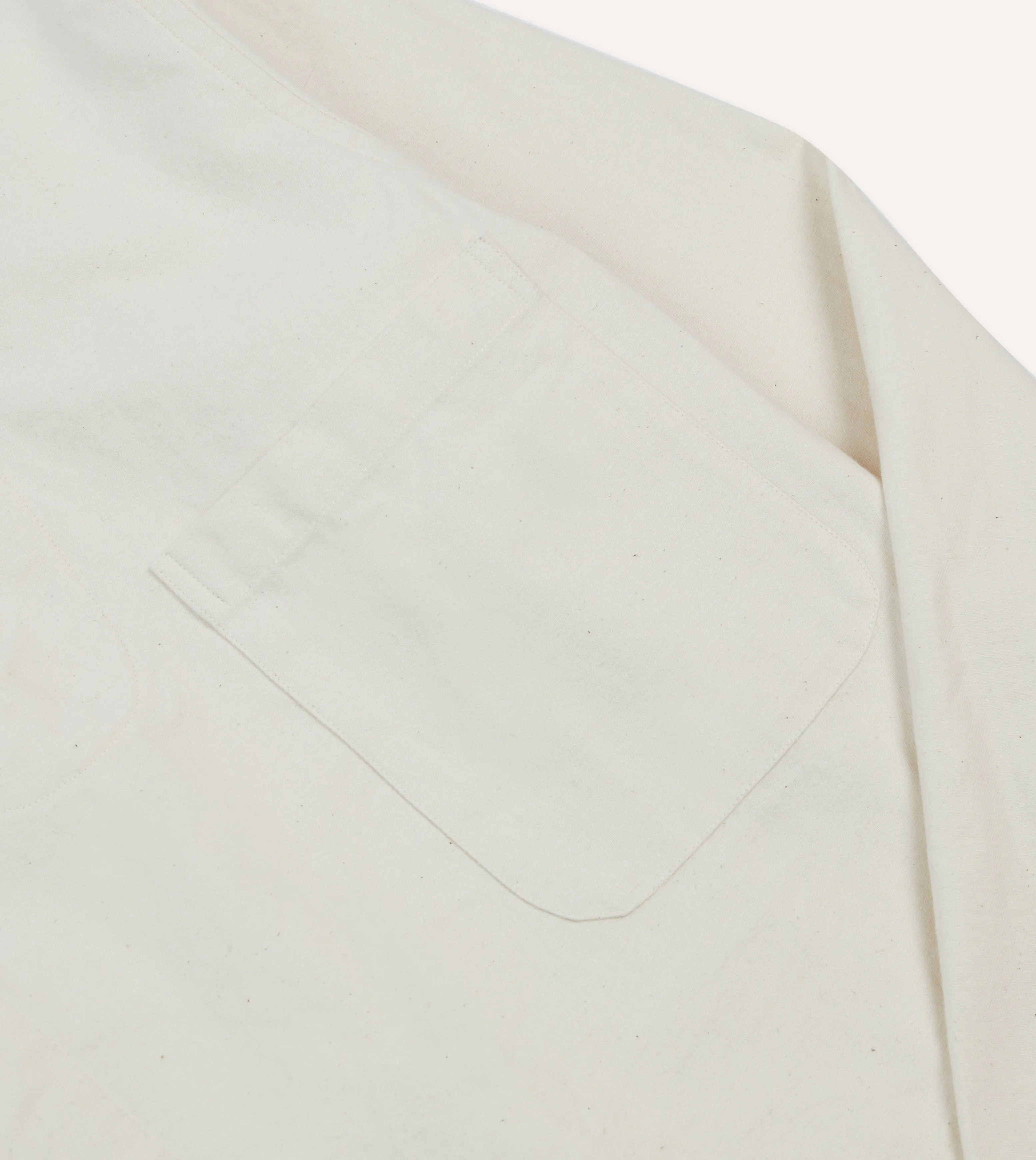 Ecru Cotton Twill Smock NonIronTechnology