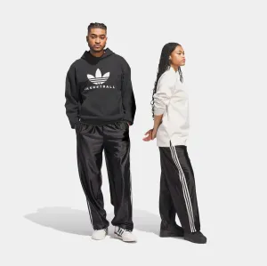 Compact Fit Workwear Basketball Tear Away Track Mens Pants (Black/Beige)