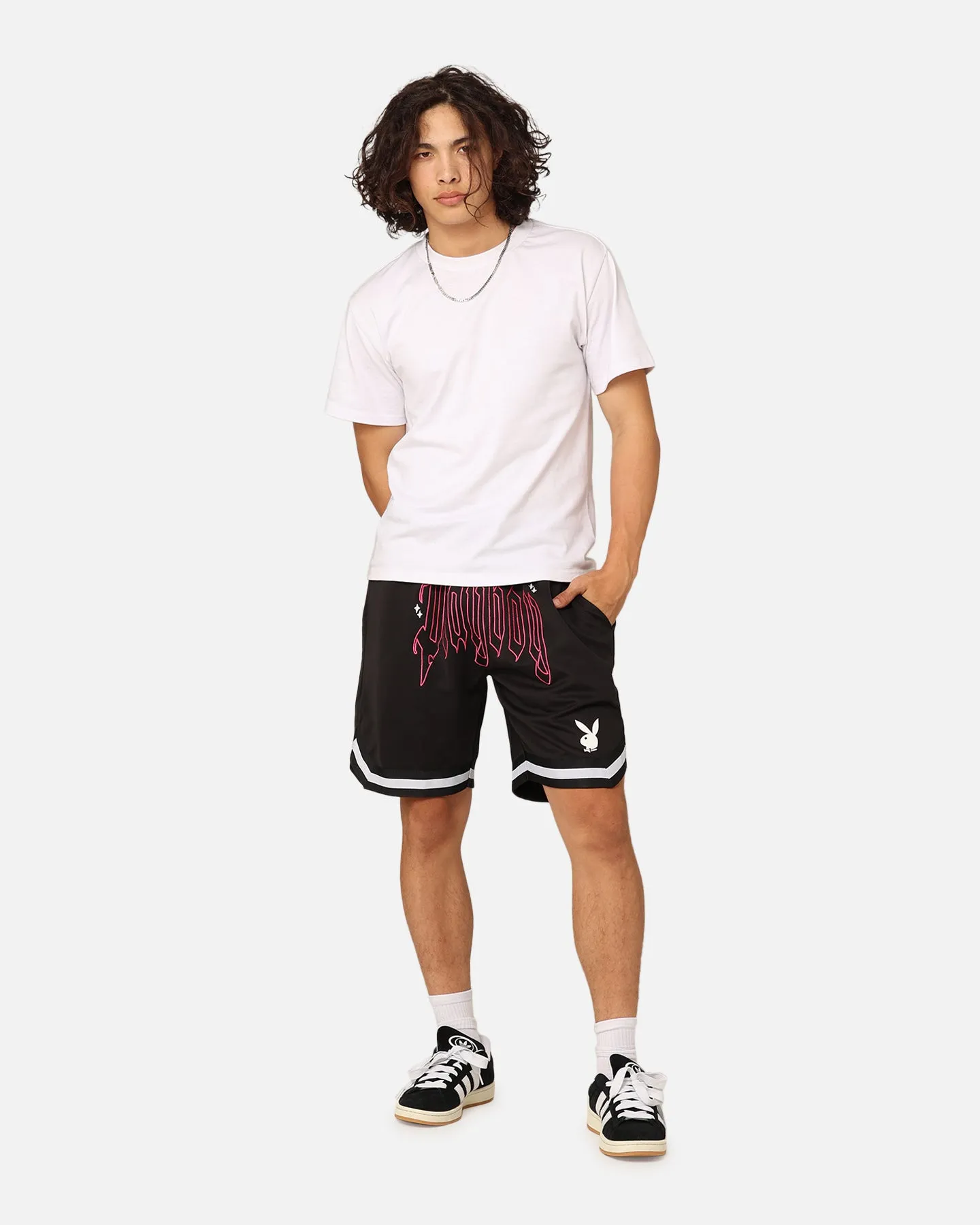 hiking apparel Playboy Card Shorts Black