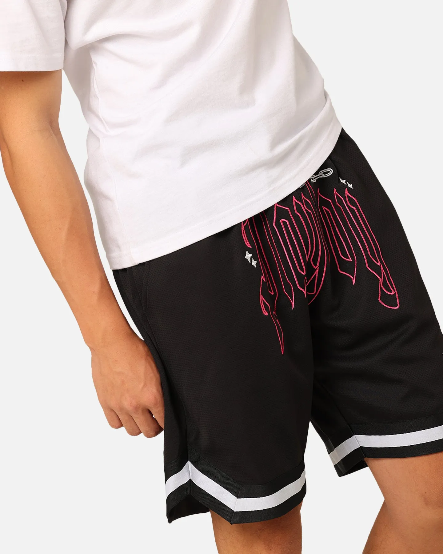 Sun Protection suede look Playboy Card Shorts Black