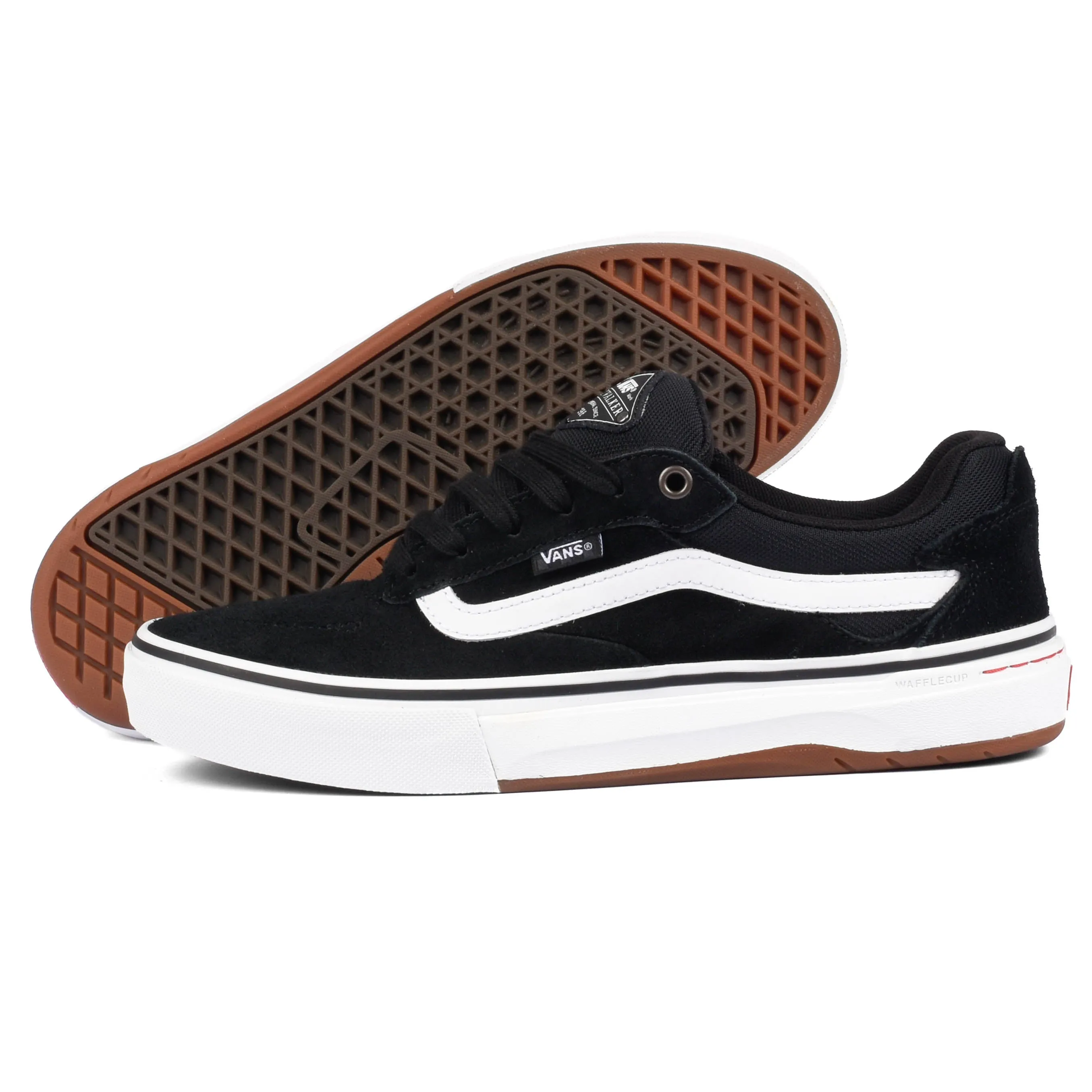 Snack Run Loafer Style Vans - Skate Kyle Walker Wafflecup (Black/White)
