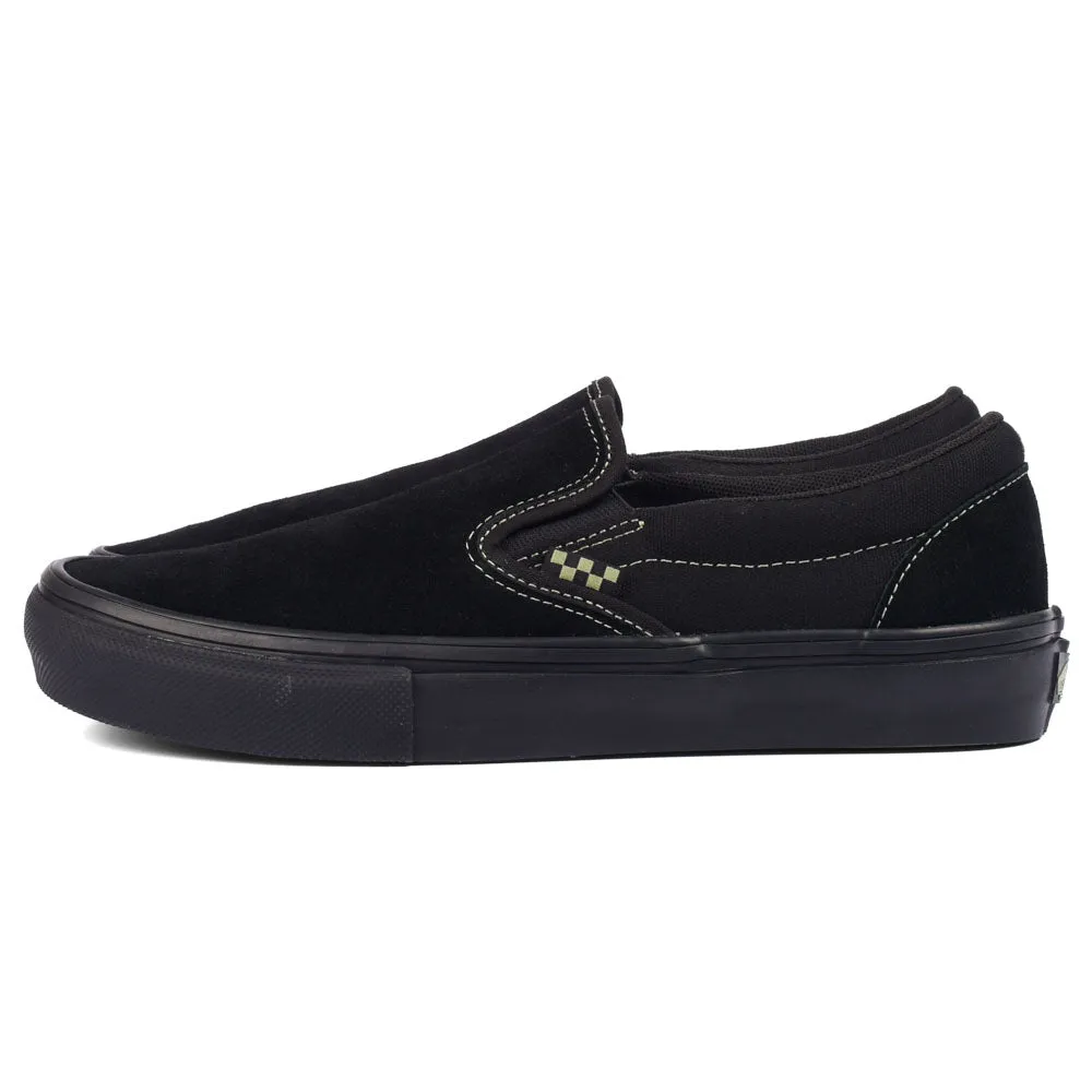 Unisex Design River Step Vans - Skate Slip-On (Black/Olive Green)