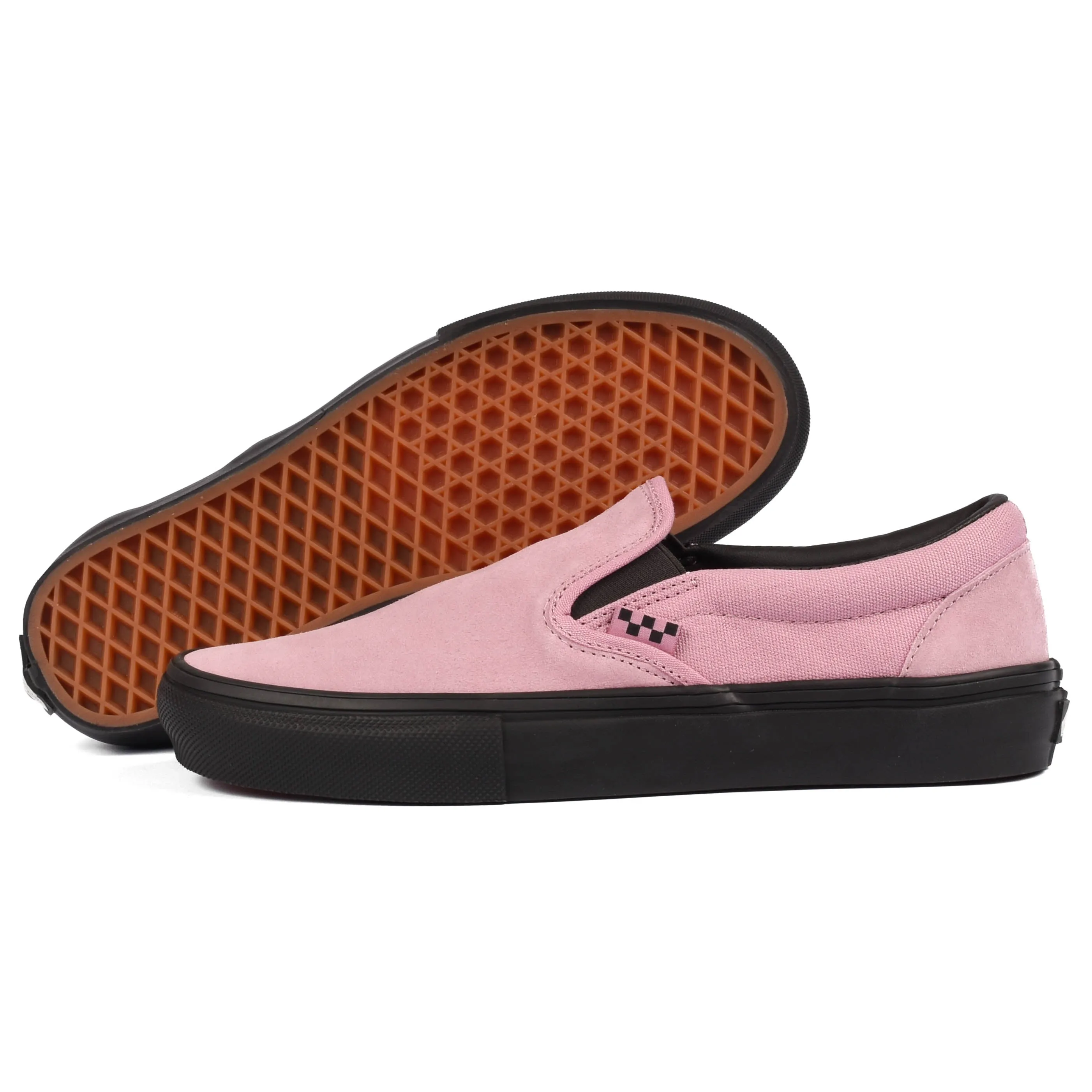Mobility Ease Practical Wear Vans - Skate Slip-On (Pink/Black)