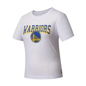 NBA Team Logo Print Regular Fit T-shirt - WHITE2, WARRIORS sprint training Fit For Action