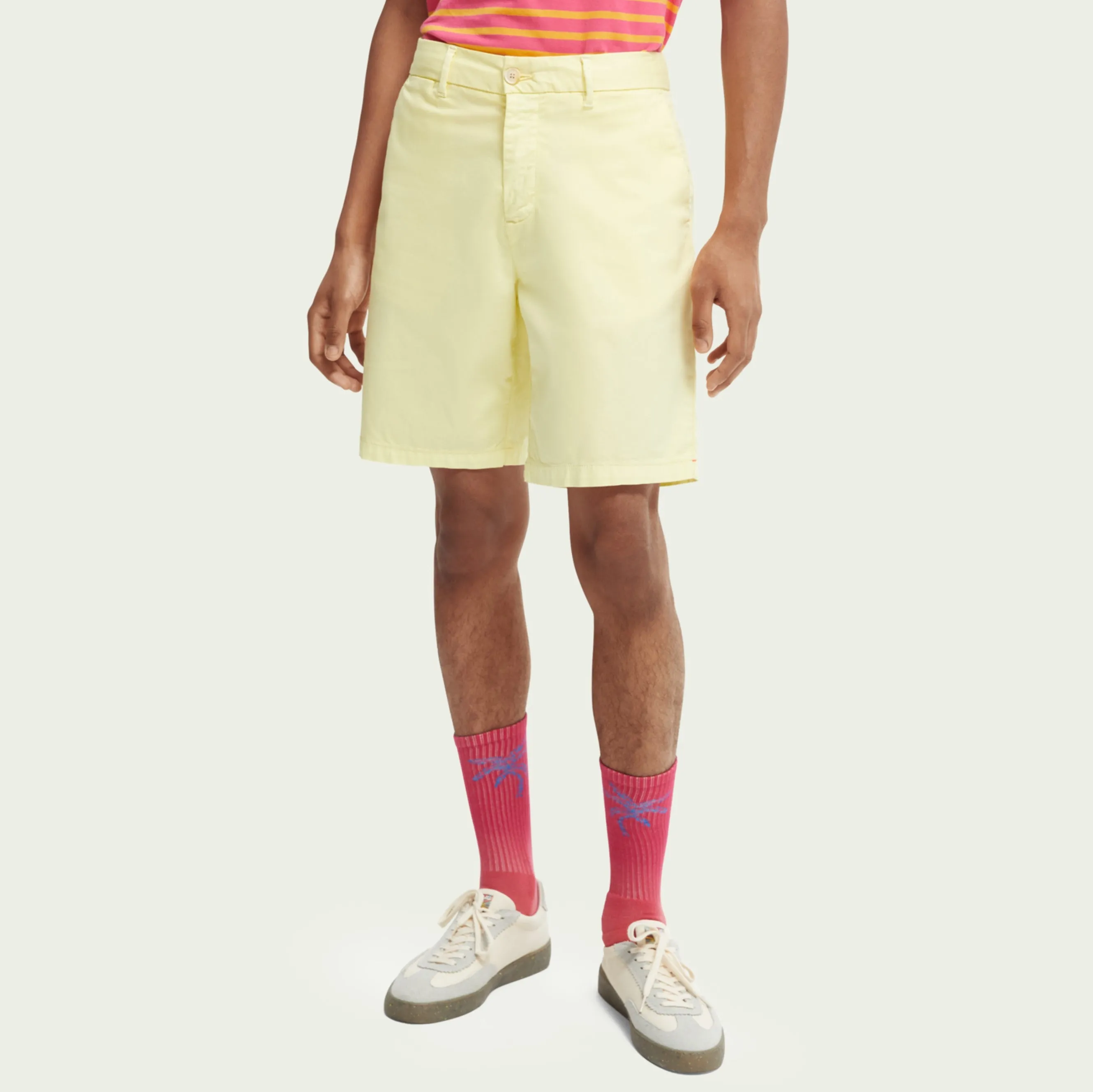 Stuart Garment-Dyed Pima Cotton Short (Lemonade) first day of school Flexible Fabric