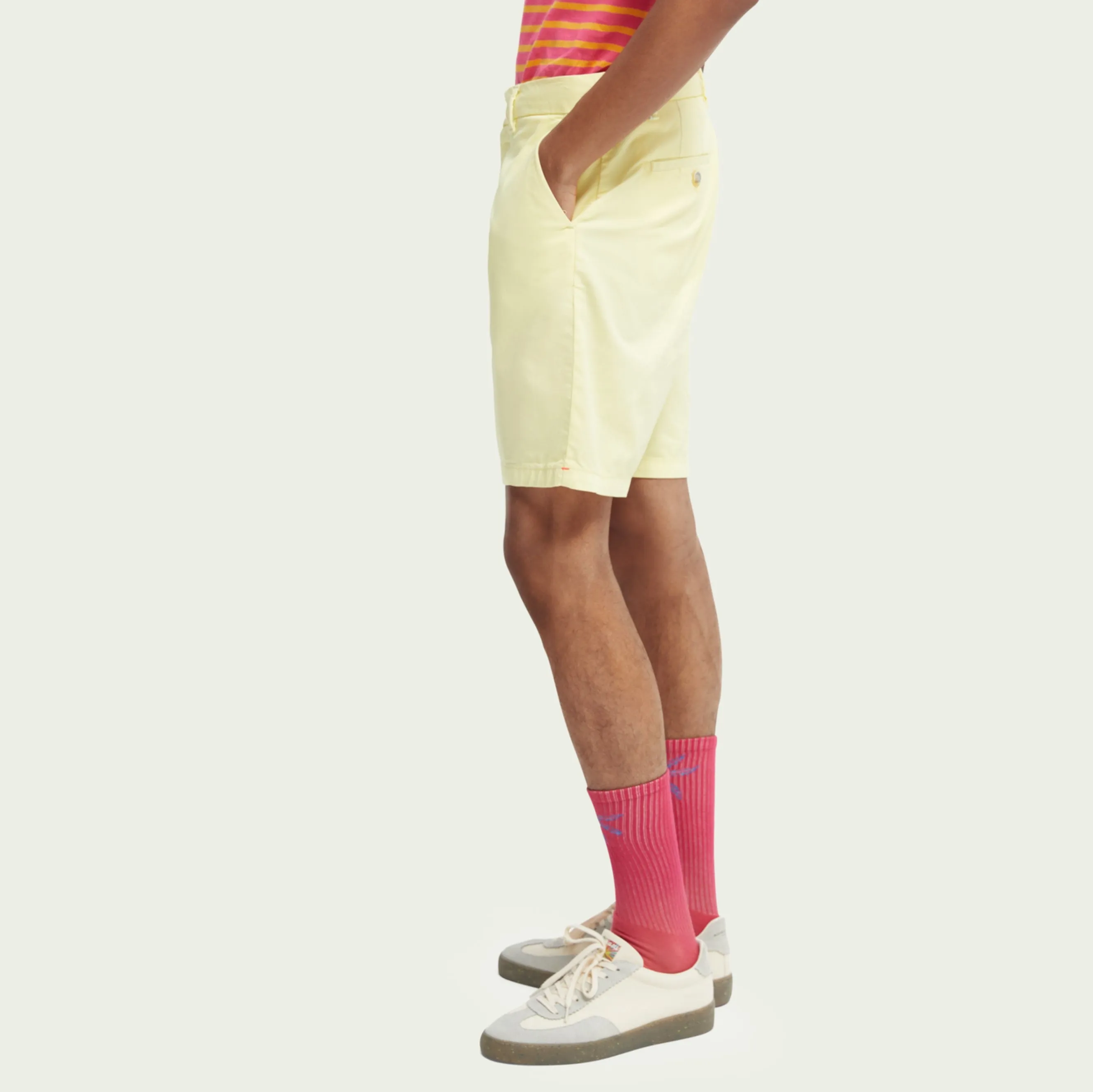 Bold colors Stuart Garment-Dyed Pima Cotton Short (Lemonade)