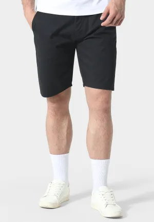 Weekend Comfort Pre Shrunk Cotton Blend Tywyn Black Chino Shorts