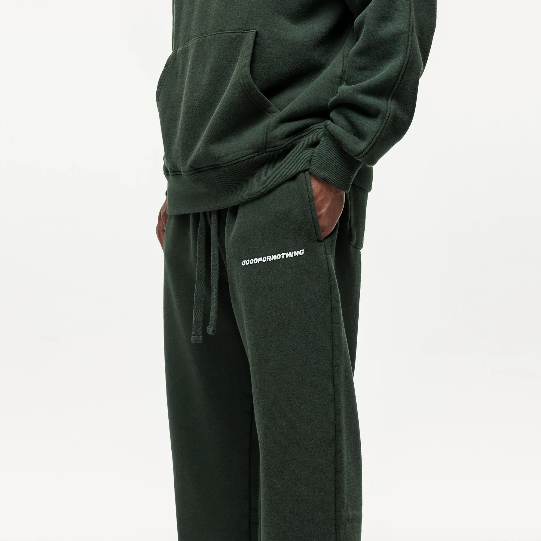 Clean Finish Vintage Washed Green Sweatpants