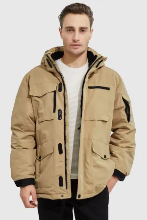 Warm Anorak  Detachable Hood Down Parka Ergonomic Articulation