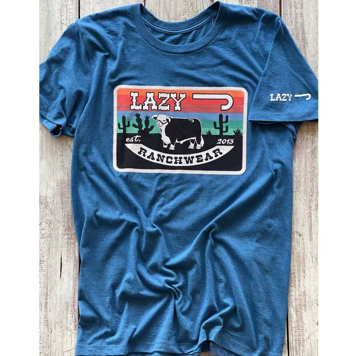 Lazy J Ranch Wear Hereford Sky T-Shirt Easy Wear