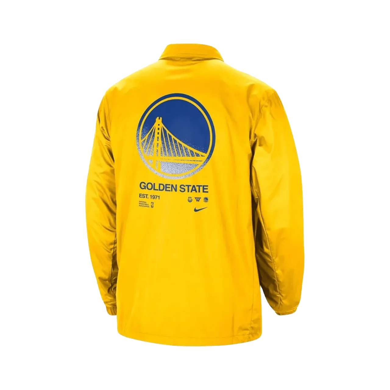 Lightweight Layer Minimal Comfort Nike NBA Golden State Warriors Men's Coaches Jacket