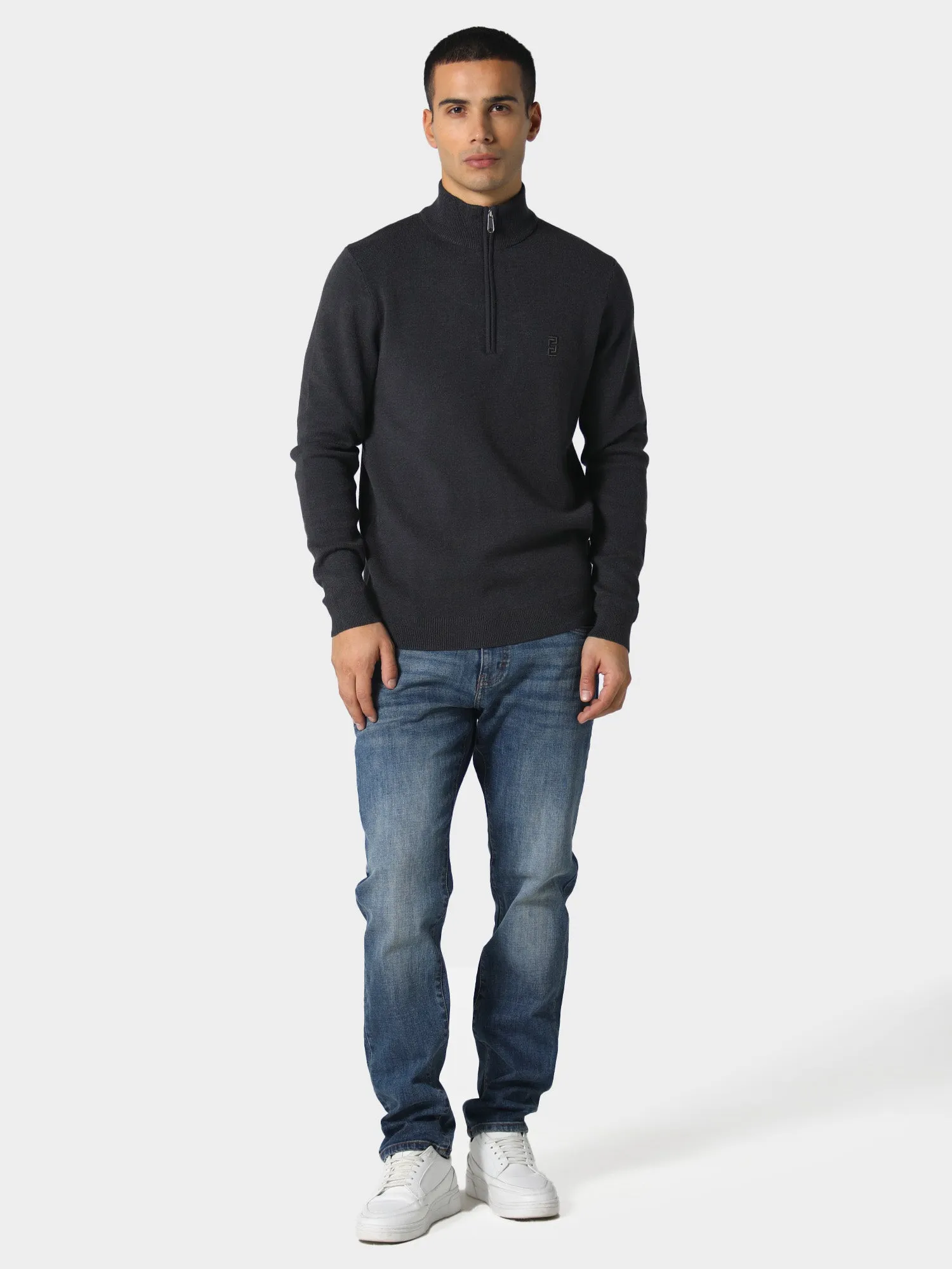 Cold Casual Outfit Warrin Dusty Grey Knitwear