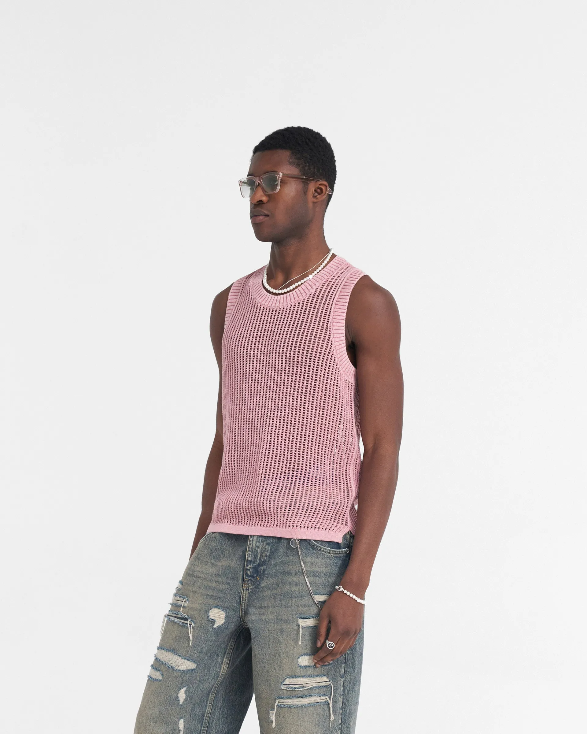Washed Knit Vest - Sunrise Relaxed Armhole Fit